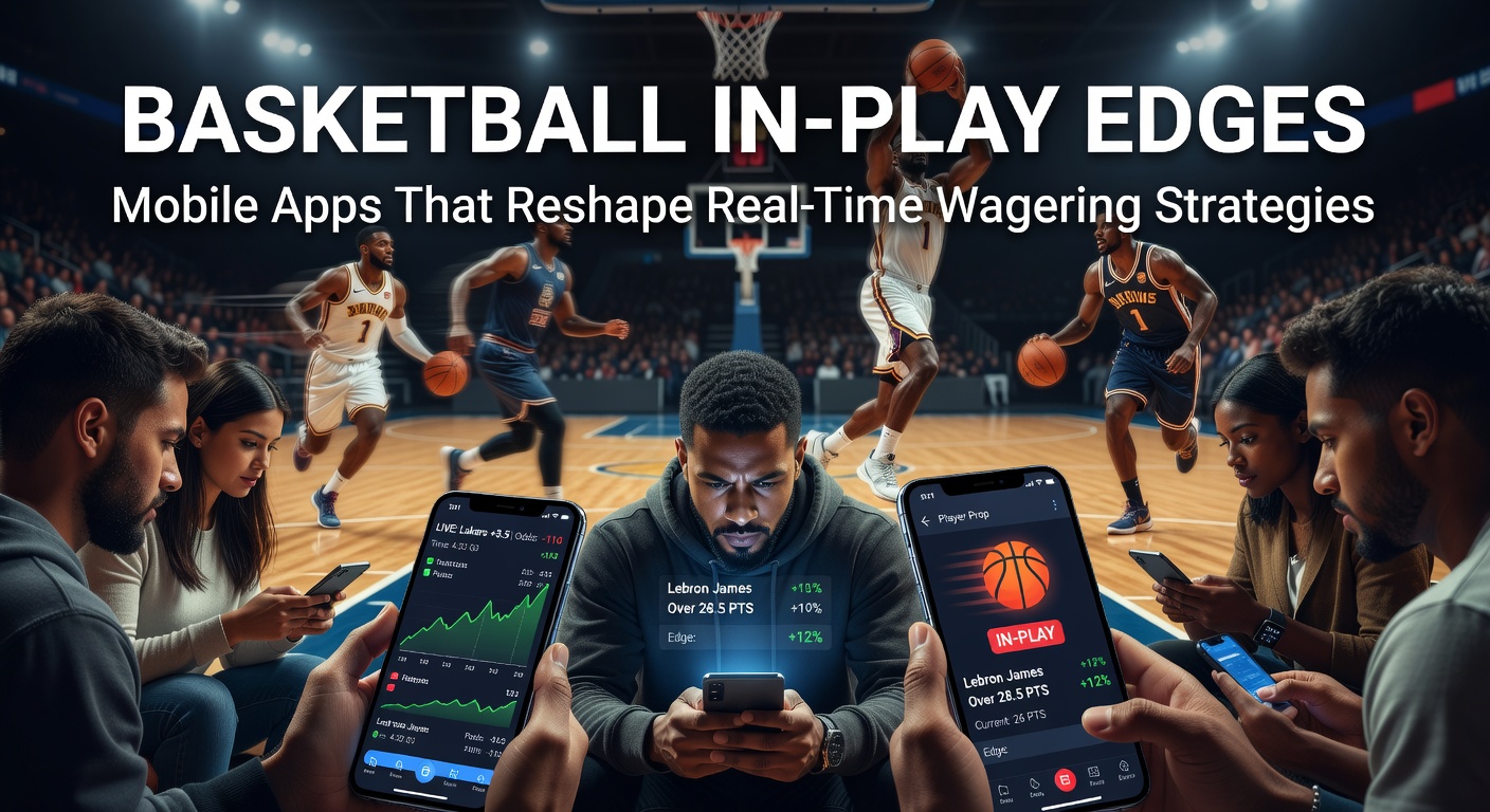 Smartphone displaying live basketball betting odds on a mobile app during an NBA game, highlighting real-time updates and in-play markets