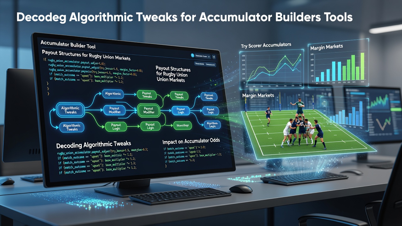 Accumulator builder interface displaying rugby union market options and payout adjustments