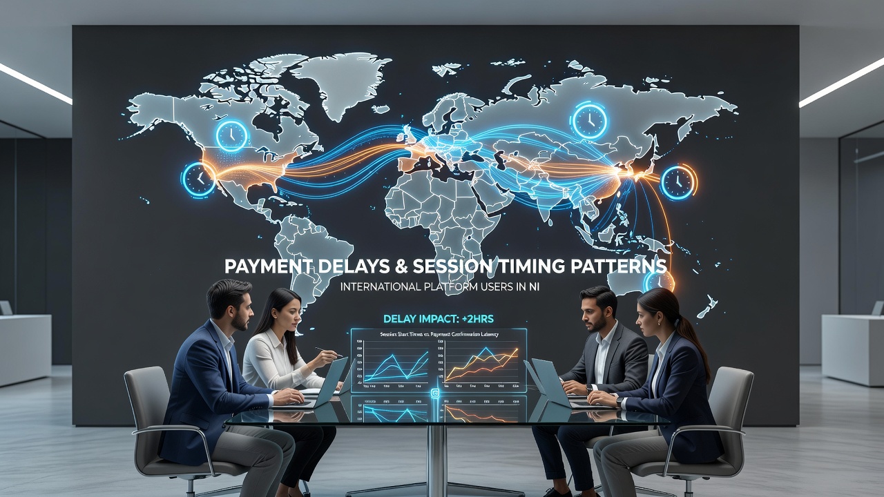 Data dashboard displaying session timing shifts linked to payment authorization delays